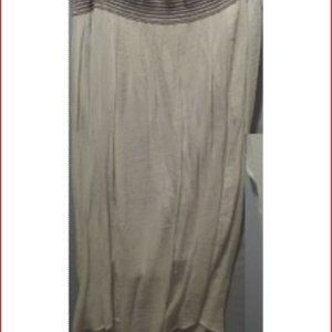 AGB White Linen Crinkly Flowy Skirt XL